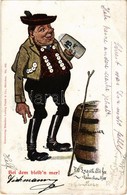 T2/T3 1901 Bei Dem Bleib'n Mer! / Hofbrau Beer Humour Art Postcard. Ludwig Frank & Co. No. 833. S: P.O. Engelhard (EB) - Non Classificati