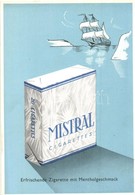 ** T2 Erfrischende Zigarette Mit Mentholgeschmack / Mistral Cigarettes Advertisement Card - Sin Clasificación