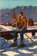 ** T1/T2 Pres Saanen / Winter Sport, Ski, Artist Signed - Unclassified