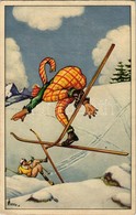 * T2/T3 1929 Ski, Winter Sport Art Postcard. Verlag A. Ruegg 554. (EK) - Ohne Zuordnung