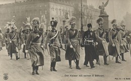 ** T4 Kaiser Wilhelm Mit Seinen 6 Söhnen; A. Grohs Photo / Wilhelm II, Kronprinz Wilhelm (fa) - Non Classés