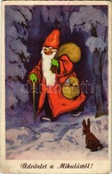 * T3 Üdvözlet A Mikulástól! / Saint Nicholas Greeting Art Postcard  (Rb) - Non Classificati