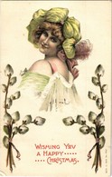 T2/T3 1906 'Wishing You A Happy Christmas', Greeting Card, Ser. O. 903 No. 2597. Emb. Floral Litho (EK) - Non Classificati