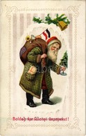 ** T2/T3 'Boldog Karácsonyi ünnepeket!', üdvözlőlap / 'Innige Weinachtsgrüsse' / Christmas Greeting Card, Santa Claus, G - Sin Clasificación