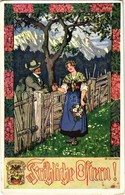T2/T3 1912 'Fröhliche Ostern!' / Easter Greeting Card, Couple; Verlag Des Vereines Südmark, Karte Nr. 182 S: E. Kutzer ( - Sin Clasificación