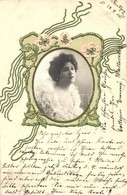 T3 Lady, Art Nouveau Greeting Card, Wezel & Naumann S. 371. Emb. (fa) - Sin Clasificación