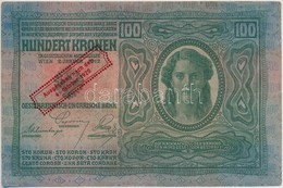 1912. 100K Hamis  'Ausgegeben Nach Dem 4. Oktober 1920' Felülbélyegzéssel (fake Overprint) T:III Szép Papír - Sin Clasificación