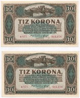 1920. 10K (2x) Sorszámkövető Pár T:I- - Zonder Classificatie