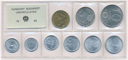 1982. 2f-10Ft (9xklf) érmés Forgalmi Sor Fóliatokban T:1 
Adamo FO15 - Zonder Classificatie
