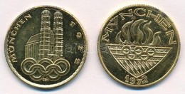 Csúcs Viktória (1934-1993) / KD 1972. 'München Olimpia' Aranyozott Fém Emlékérem (32 Mm) + KD 'München Olimpia' Aranyozo - Ohne Zuordnung