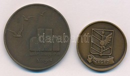 ~1970-1980. 'Hotel Hungária Szeged' Br Emlékérem (42,5mm) Sérült Tokban + DN 'Szeged' Br Emlékérem (32mm) T:1 - Sin Clasificación