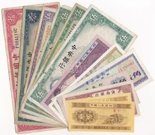 Kína 1936-1980. 13db-os Bankjegy Tétel T:III,III-
China 1936-1980. 10pcs Of Banknotes Lot C:F,VG - Non Classés