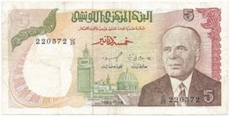 Tunézia, 1980. 5D T:III 
Tunisia 1980. 5 Dinars C:F - Non Classés