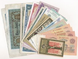20db-os Vegyes Külföldi Bankjegy Tétel, Közte Németország, Szovjetunió, Bulgária T:I--III
Mixed 20 Pieces Of Banknotes,  - Zonder Classificatie