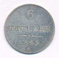 Ausztria 1849A 6kr Ag T:2 
Austria 1849A 6 Kreuzer Ag C:XF 
Krause KM#2200 - Non Classificati