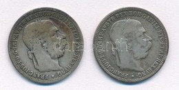 Ausztria 1893. 1K Ag 'Ferenc József' (2x) T:2-,3 Patina
Austria 1893. 1 Corona 'Franz Joseph' (2x) C:VF,F Patina
Krause  - Non Classés