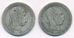 Ausztria 1899-1901. 1K Ag 'Ferenc József' (2xklf) T:2- Austria 1899-1901. 1 Corona Ag 'Franz Joseph' (2xdiff) C:VF - Ohne Zuordnung