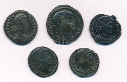 Római Birodalom 5db-os Vegyes Római Rézpénz Tétel A Kr. U. III-IV. Századból T:2- 
Roman Empire 5pcs Of Various Roman Co - Unclassified