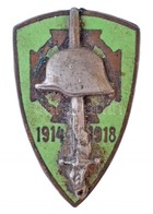 1936. 'Országos Frontharcos Szövetség' Zománcozott Bronz Gomblyukjelvénye (17x26mm) T:2,2-  Hungary 1936. 'Hungarian Fro - Other & Unclassified