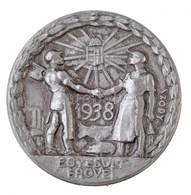 Sződy Szilárd (1878-1939) 1938. 'Egyesült Erővel' Ezüstözött Fém Jelvény (25mm) T:2 - Ohne Zuordnung