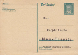 Deutsches Reich Postal Stationery Ganzsache Entier 1927, 8 Pf. Beethoven PRIVATE Print Bergdir. LERCHE In NEU-ÖLSNITZ - Cartoline