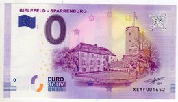 2018-1 BILLET TOURISTIQUE ALLEMAGNE 0 EURO SOUVENIR N°XEAF001652 BIELEFIELD - Essais Privés / Non-officiels