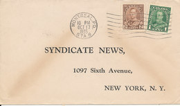 Canada Cover Sent To USA Montreal 17-10-1935 - Briefe U. Dokumente