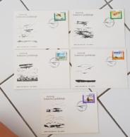 POLOGNE Avions, Avion, Plane, FDC 1 Er Jour. Yvert 2752/56 Complet En 5 Enveloppes 1984 - Avions