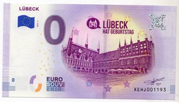 2018-3 BILLET TOURISTIQUE ALLEMAGNE 0 EURO SOUVENIR N°XEHJ001193 LUBECK - Privatentwürfe