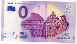 2018-1 BILLET TOURISTIQUE ALLEMAGNE 0 EURO SOUVENIR N°XEBN002407 HAMELN - Privatentwürfe