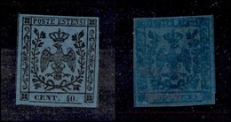 ANTICHI STATI ITALIANI - Modena - 1854 - 40 Cent (10) - Gomma Integra - G. Bolaffi (200) - Otros & Sin Clasificación