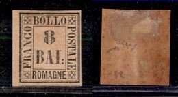 ANTICHI STATI ITALIANI - Romagne - 1859 - 8 Bai (8) Bordo Foglio - Gomma Originale (bruna) - Diena + Chiavarello - Altri & Non Classificati