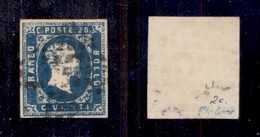 ANTICHI STATI ITALIANI - Sardegna - 1851 - 20 Cent (2) Usato - Chiavarello (550) - Otros & Sin Clasificación