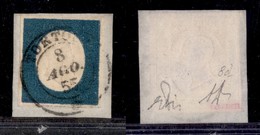 ANTICHI STATI ITALIANI - Sardegna - 1854 - 20 Cent (8d) Usato A Tortona Su Frammento - Diena (600) - Sonstige & Ohne Zuordnung