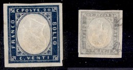 ANTICHI STATI ITALIANI - Sardegna - 1857 - Effigie Capovolta - 20 Cent (15Dc) - Gomma Originale - Diena (12.000) - Altri & Non Classificati