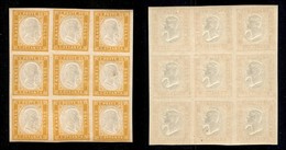 ANTICHI STATI ITALIANI - Sardegna - 1861 - 80 Cent (17C) - Blocco Di 9 - Gomma Integra - Otros & Sin Clasificación