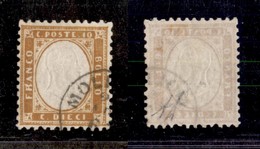 REGNO - 1862 - 10 Cent (1h - Arancio Ocra) Usato A Moliterno - Diena - Andere & Zonder Classificatie