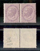 REGNO - 1863 - 60 Cent De La Rue (L21) - Coppia Orizzontale - Gomma Integra - Fiecchi (1.000) - Other & Unclassified