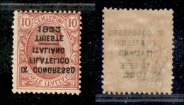 REGNO - 1922 - 10 Cent Congresso Filatelico (123) - Gomma Integra - Diena (1.500) - Otros & Sin Clasificación