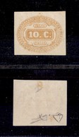REGNO - 1863 - 10 Cent (1) - Gomma Originale - Cert. Diena (2.500) - Autres & Non Classés