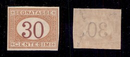 REGNO - 1890 - 30 Cent (23g) Non Dentellato - Gomma Integra - Fiecchi + Cert AG (8.250) - Autres & Non Classés