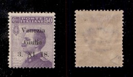 OCCUPAZIONI I GUERRA MONDIALE - Venezia Giulia - 1918 - Saggi - 50 Cent Michetti (S1) - Gomma Originale - Diena (1.500) - Autres & Non Classés