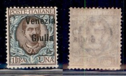 OCCUPAZIONI I GUERRA MONDIALE - Venezia Giulia - 1918 - 1 Lira Floreale (29eao) Con Soprastampa Spostata A Destra - Gomm - Other & Unclassified
