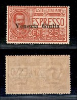 OCCUPAZIONI I GUERRA MONDIALE - Venezia Giulia - 1919 - 25 Cent (1) - Gomma Integra (625) - Other & Unclassified