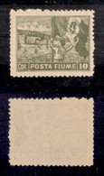 OCCUPAZIONI I GUERRA MONDIALE - Fiume - 1919 - 10 Corone (56/Iac) - Dentellatura Mista - Gomma Integra (2.500) - Sonstige & Ohne Zuordnung