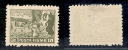 OCCUPAZIONI I GUERRA MONDIALE - Fiume - 1919 - 10 Corone (56/II) - Dentellato 10 1/2 - Gomma Originale (650) - Andere & Zonder Classificatie