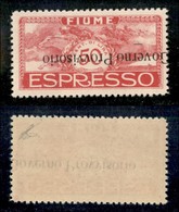 OCCUPAZIONI I GUERRA MONDIALE - Fiume - 1921 - 50 Cent Governo Provvisorio (6 A Varietà) - Soprastampa Capovolta Obliqua - Autres & Non Classés