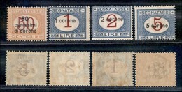 OCCUPAZIONI I GUERRA MONDIALE - Dalmazia - 1922 - Segnatasse (1/4) - Serie Completa - Gomma Integra (550) - Other & Unclassified