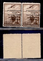 OCCUPAZIONI II GUERRA MONDIALE - Lubiana - 1941 - 50 Para (1fcb + 1fcd) - Coppia Con Soprastampe Spostate - Gomma Integr - Altri & Non Classificati