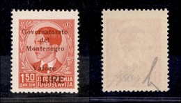 OCCUPAZIONI II GUERRA MONDIALE - Montenegro - 1942 - 1.50 Din (51) - Gomma Integra (700) - Other & Unclassified